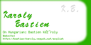 karoly bastien business card